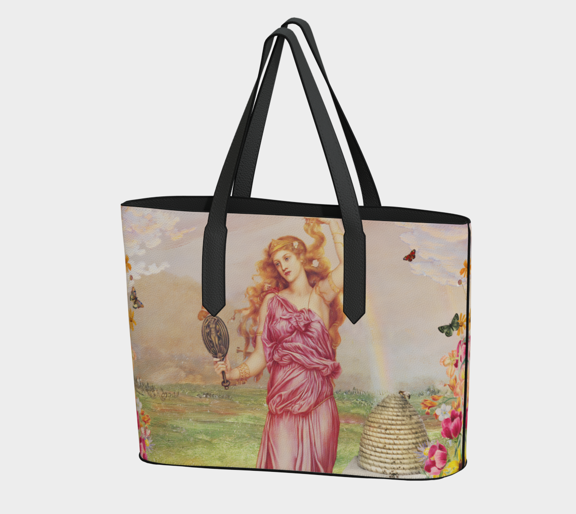 Honeycomb leather tote