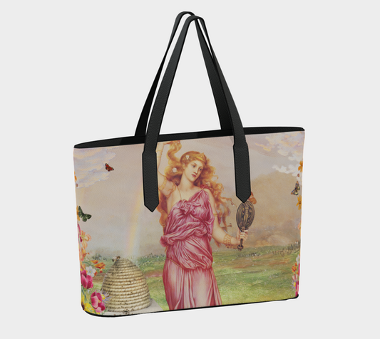 Honeycomb leather tote