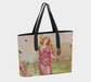 Honeycomb leather tote